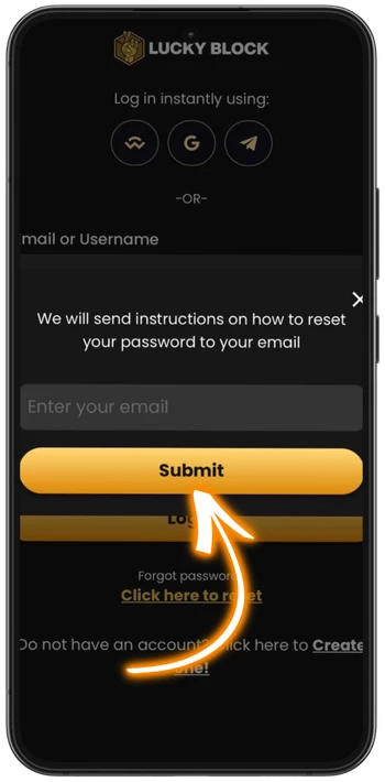 Luckyblock submit email