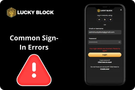 Luckyblock sign in errors